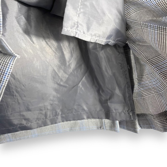 4 for $20 SALE! Tahari by Arthur Levine Plaid Pleat Mini Skirt, Grey Plaid, 8P - Picture 8 of 11
